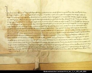 Tanno Duren von Jever verträgt sich mit Sibo von Dornum = OUB I, Nr. 772, S. 668 Anhängendes Siegel erhalten