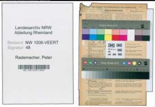 Entnazifizierung Peter Rademacher , geb. 17.12.1893 (Landwirt)