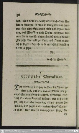 5. Chorschüler Charaktere