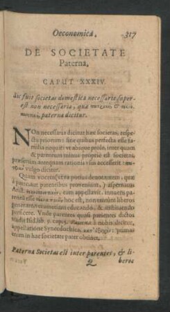 De Societate Paterna. Caput XXXIV.