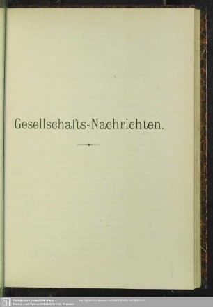 Gesellschafts-Nachrichten