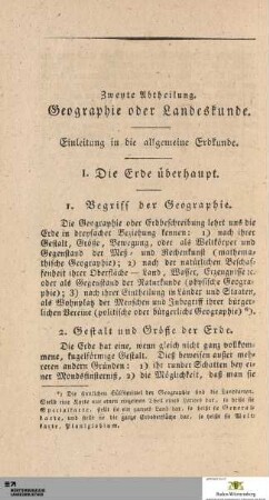 Zweite Abtheilung