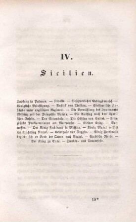 IV. Sicilien.