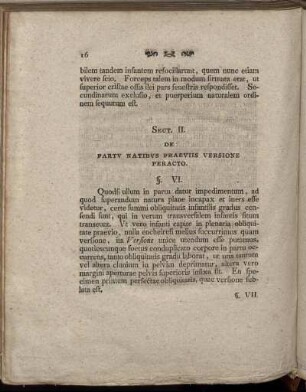 Sect. II. De Partu Natibus Praeviis Versione Peracto.