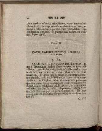 Sect. II. De Partu Natibus Praeviis Versione Peracto.
