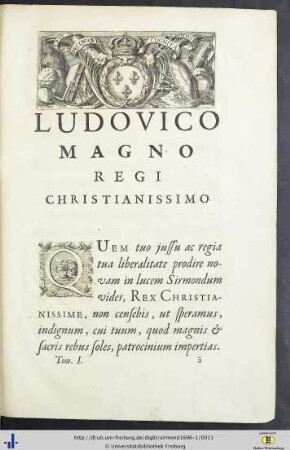 Ludovico Magno Regi Christianissimo.