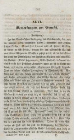 385-395 Bemerkungen zur Genesis : Fortsetzung