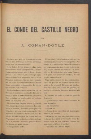 El conde del Castillo Negro