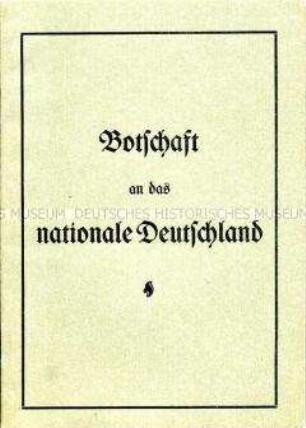 Rede des Führers der Deutschen Volkspartei, Dingeldey, in Auseinandersetzung mit dem Nationalsozialismus
