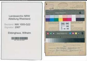 Entnazifizierung Wilhelm Ebbinghaus , geb. 16.09.1898 (Bierhaendler)