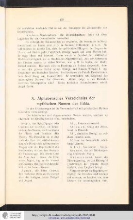 Alphabetisches Verzeichnis der mythischen Namen der Edda