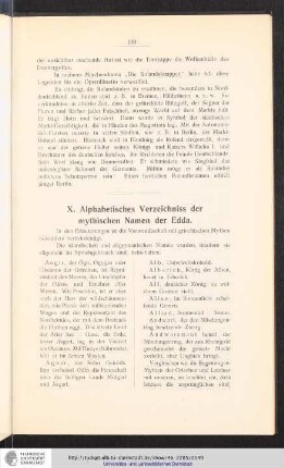 Alphabetisches Verzeichnis der mythischen Namen der Edda