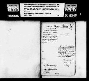 Zeitungen, Wochenblätter: v.a. Herausgabe, Oberamt Weinsberg