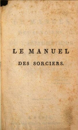 Le Manuel des Sorciers
