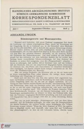 Heft 5 (September/Oktober 1917)