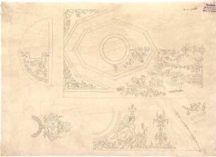 Klenze, Leo von; St. Petersburg (Russland); Eremitage - Plafond EG (Details)