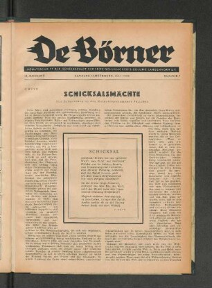 18. Jahrgang, Hamburg-Langenhorn, Juli 1953, Nummer 7