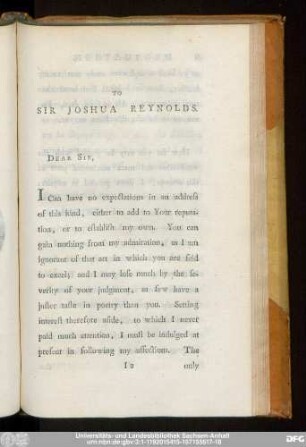 To Sir Joshua Reynolds.