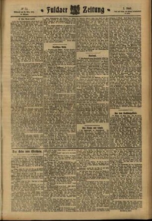 Zweite Ausgabe vom Mittwoch, den 29. März 1911.