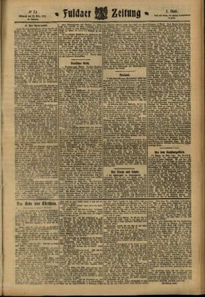 Zweite Ausgabe vom Mittwoch, den 29. März 1911.