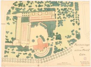 Parkanlage am alten Fort I, Köln: Grundriss 1:250