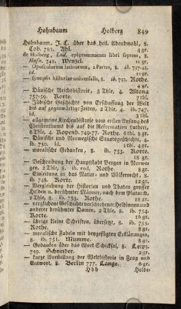 849-860, Hohnbaum - Horaz