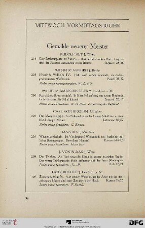 Gemälde neuerer Meister (Nr. 294-382)