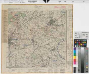 Katasteramt Coesfeld  Kreis Coesfeld, Meßtischblatt Coesfeld-Ost 4009, Farbige Einzeichnung mit Namensliste