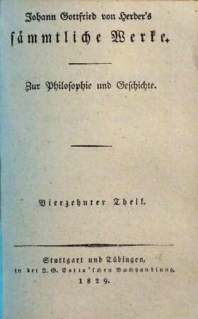 Johann Gottfried von Herder's Briefe zu Beförderung der Humanität : nebst einem Anhang