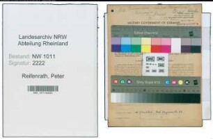 Entnazifizierung Peter Reifenrath , geb. 25.01.1893 (Studienrat)