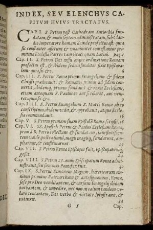 Index, Seu Elenchus Capitum Huius Tractatus.