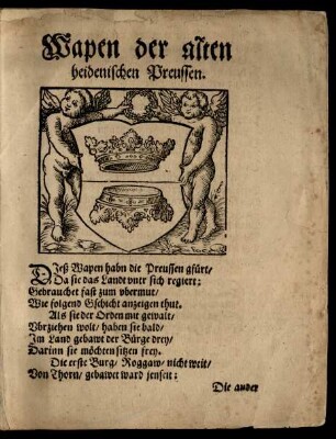 Wapen der alten heidenischen Preussen.
