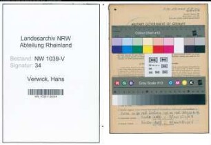 Entnazifizierung Hans Verwick , geb. 21.11.1919 (Vermessungsinspektor)