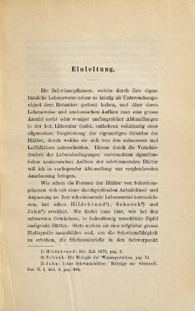 Vergleichende Anatomie der Schwimmblätter : Inaugural-Dissertation
