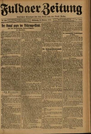 Ausgabe vom Mittwoch, den 18. Oktober 1922.