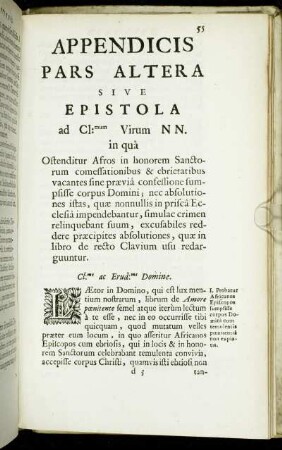 Appendix Pars Altera [...]