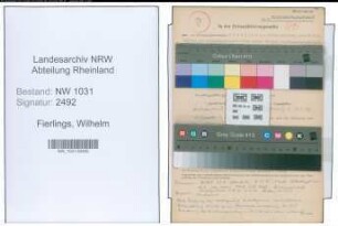 Entnazifizierung Wilhelm Fierlings , geb. 21.06.1907 (Polizeibeamter)