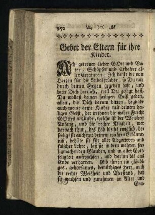 Gebet der Eltern fuer ihre Kinder