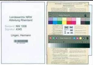 Entnazifizierung Hermann Lingen , geb. 31.12.1899 (Schriftleiter)