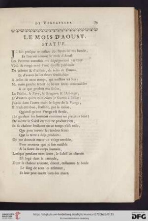 Le mois de Aoûst