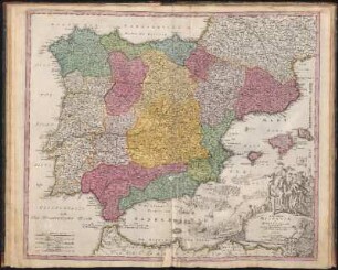 Regnorum Hispaniæ et Portugalliæ Tabula Generalis ; Cum Privilegio Sac. Cæs. Majest[a]tis