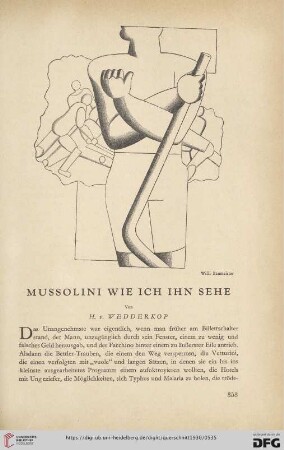 Mussolini wie ich ihn sehe
