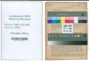 Entnazifizierung Alfons Chrostek , geb. 02.08.1899 ()