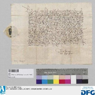Der Rat der Stadt Regensburg ersucht die Stadt Nürnberg um Auskunft über einen geplanten Tag mit Tristram Zenger, den Wolfgang Zenger, Diener der Stadt Regensburg in die Wege geleitet hatte.