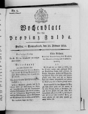 Nr. 8, Ausgabe vom 20. Februar 1830 [S. 124/125 fehlt]