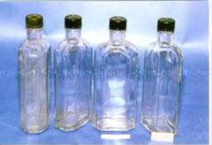 Klare Glasflaschen mit Schraubverschluss