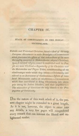 Chapter IV. State of Christianity in the Indian archipelago