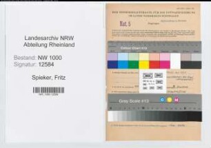 Entnazifizierung Fritz Spieker, geb. 24.02.1903 (Verw.Inspektor)