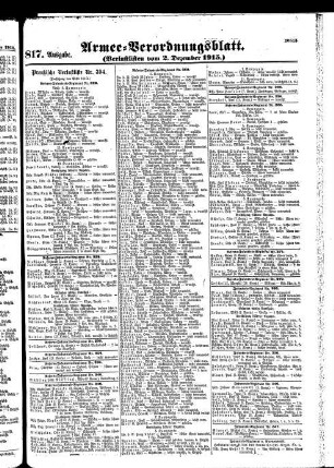 817. Ausgabe. Donnerstag, 2. Dezember 1915