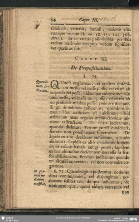 Caput III. De Propositionibus